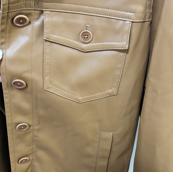 Vegan Leather Chore Jacket - Picture 8 of 9